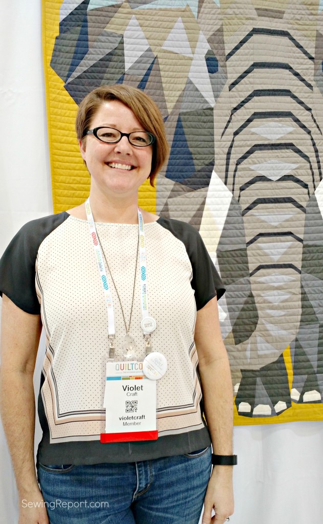 Sewing Report Jennifer Moore QuiltCon Selfie Violet Craft Elephant Abstractions