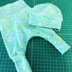 Baby Set Leggings Hat Valori Wells cotton knit swirl print green blue sewing report
